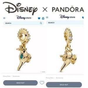 Pandora x Disney Jasmine Aladdin Gold Genie Lamp 768730C01